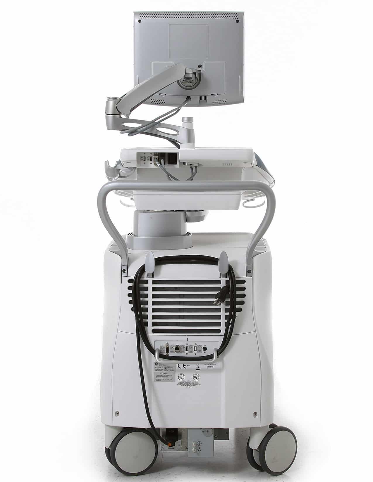 GE Voluson E8 View from back of ultrasound