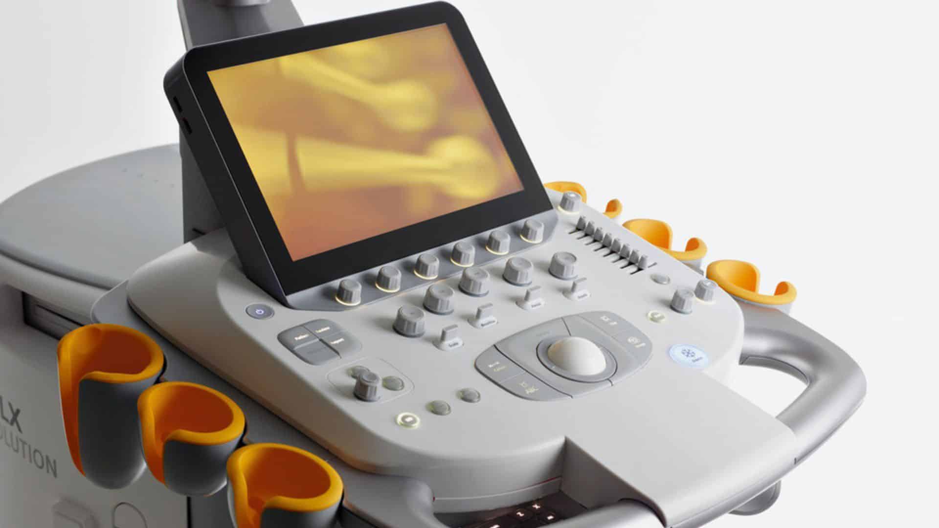 Acuson Ultrasound S3000 keyboard closeup view