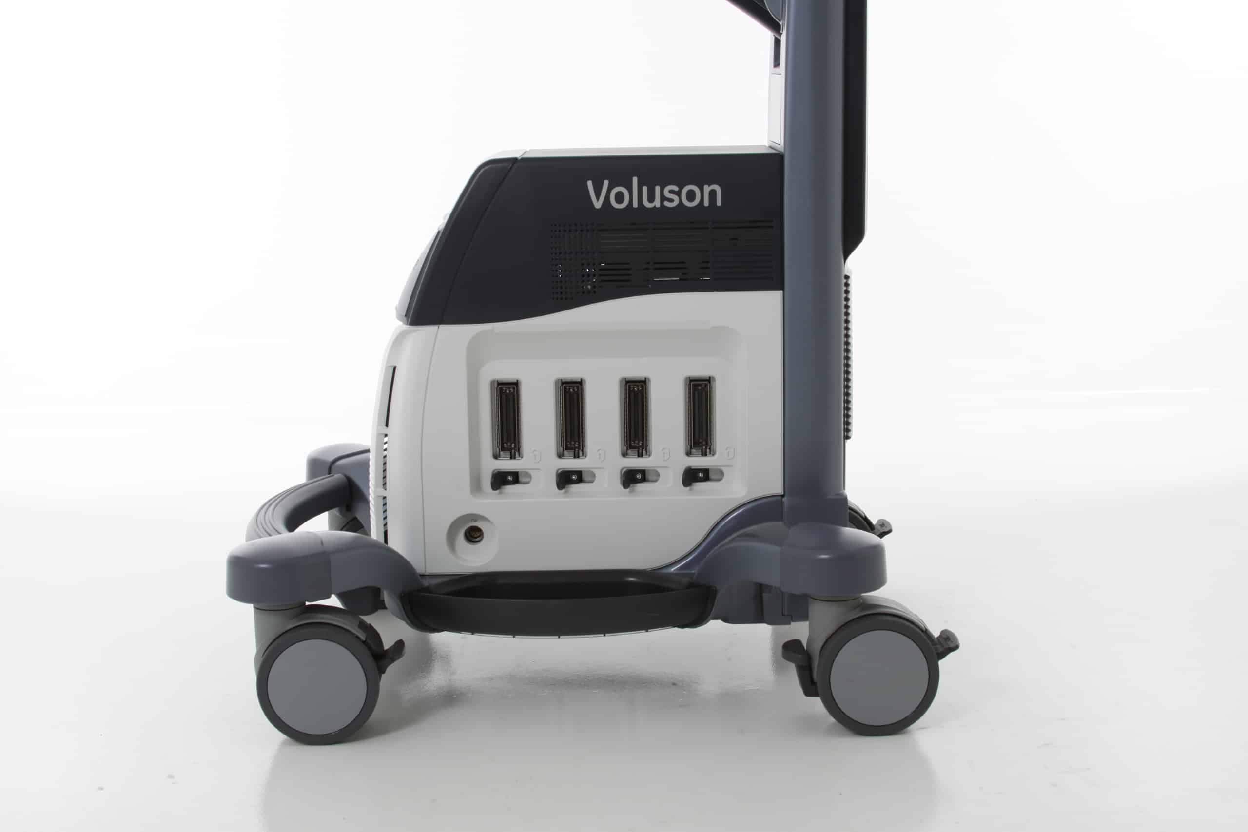 GE Voluson S8 side view four probe connectors