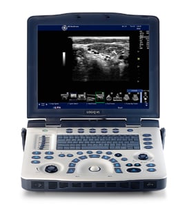 GE Logiq V2 urology ultrasound machine GE Logiq V2 portable Ultrasound Machine front view