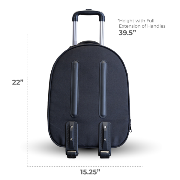 Bag-Announcement-17 Portable Ultrasound Laptop ultrasound roller bag back view with dimensions