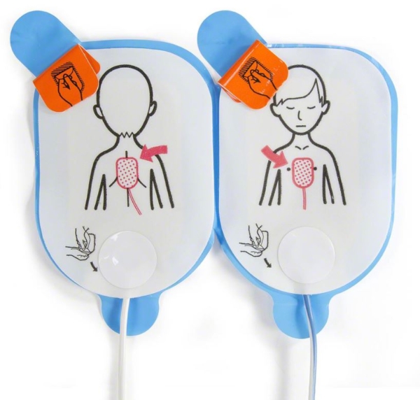 PEDIATRIC DEFIB ELECTRODE PADS SET OF 2 (1 FRONT / 1 BACK)